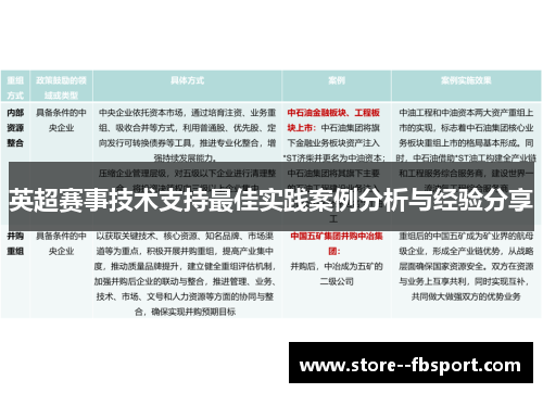 英超赛事技术支持最佳实践案例分析与经验分享